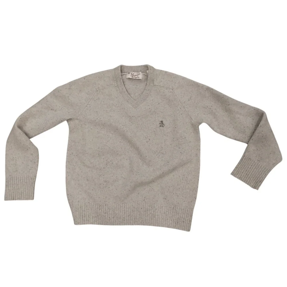 Original Penguin by Munsingwear Mens Speckled‎ V Neck Sweater Size S